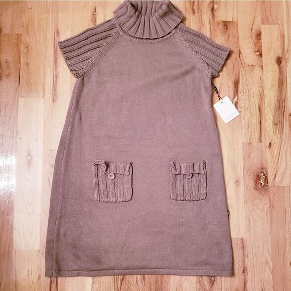 NWT Calvin Klein Cowl Neck Sweater Designer Dress - Picture 4 of 9